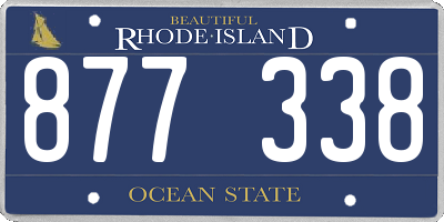 RI license plate 877338