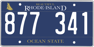 RI license plate 877341