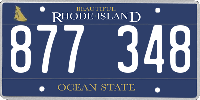 RI license plate 877348