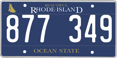 RI license plate 877349