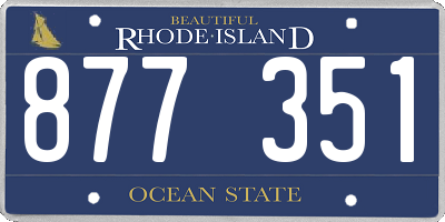 RI license plate 877351