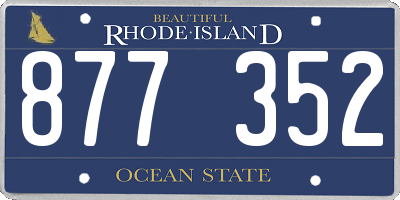 RI license plate 877352