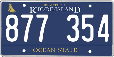 RI license plate 877354