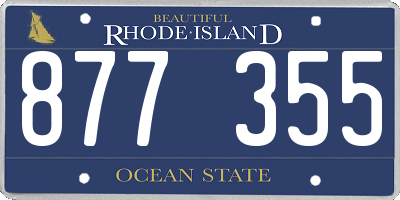 RI license plate 877355