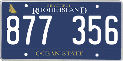 RI license plate 877356