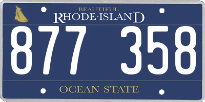 RI license plate 877358