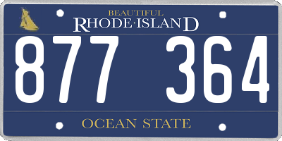 RI license plate 877364