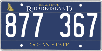 RI license plate 877367