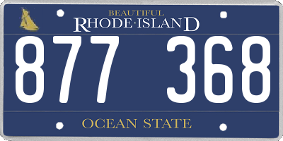 RI license plate 877368