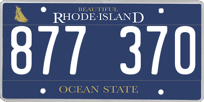 RI license plate 877370