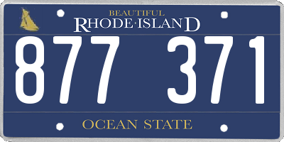 RI license plate 877371