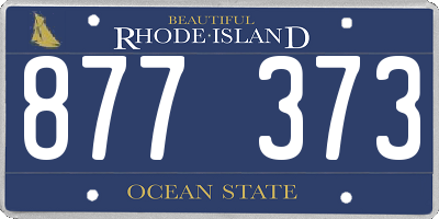 RI license plate 877373