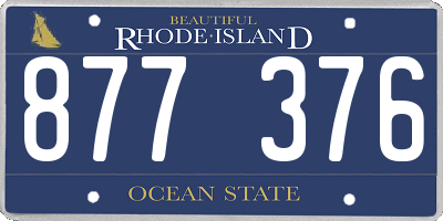 RI license plate 877376