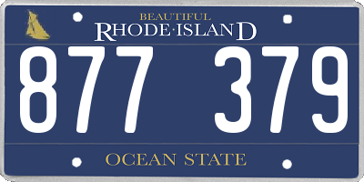 RI license plate 877379