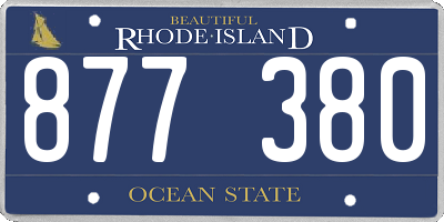 RI license plate 877380