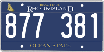 RI license plate 877381