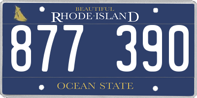 RI license plate 877390