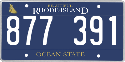 RI license plate 877391