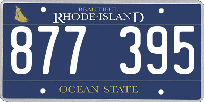 RI license plate 877395