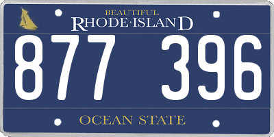 RI license plate 877396
