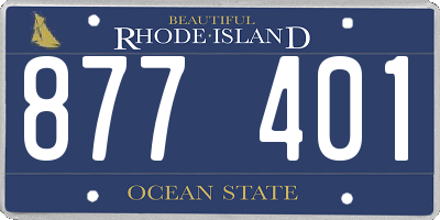 RI license plate 877401