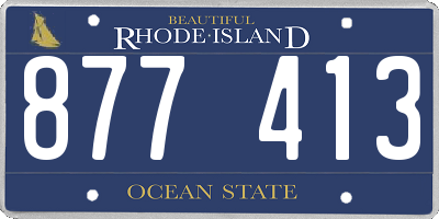 RI license plate 877413