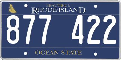 RI license plate 877422
