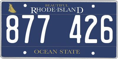 RI license plate 877426