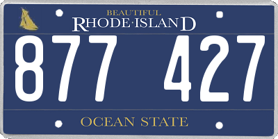 RI license plate 877427