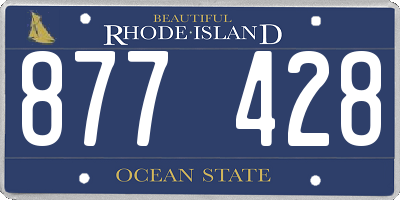 RI license plate 877428