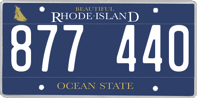 RI license plate 877440