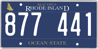 RI license plate 877441