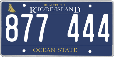 RI license plate 877444