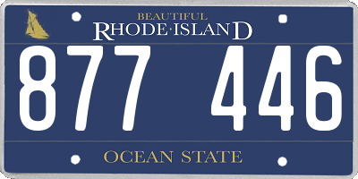 RI license plate 877446