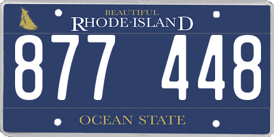 RI license plate 877448