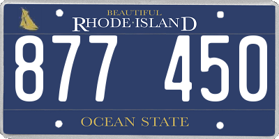 RI license plate 877450