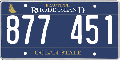 RI license plate 877451