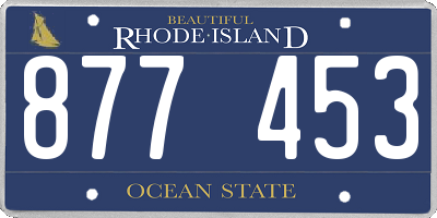 RI license plate 877453