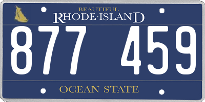 RI license plate 877459