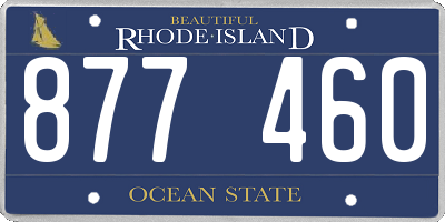 RI license plate 877460