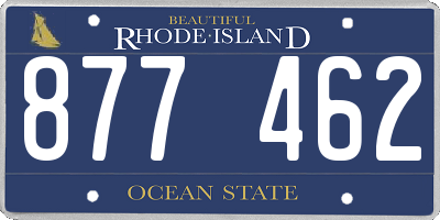 RI license plate 877462