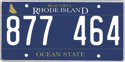 RI license plate 877464