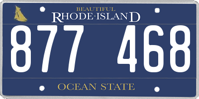 RI license plate 877468