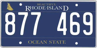 RI license plate 877469