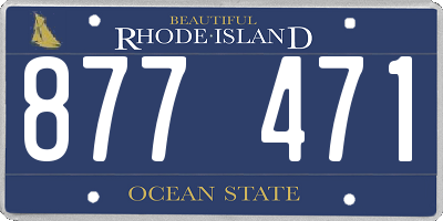 RI license plate 877471
