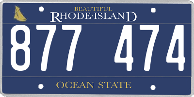 RI license plate 877474