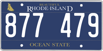 RI license plate 877479