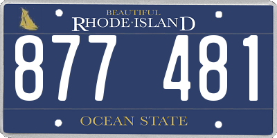 RI license plate 877481