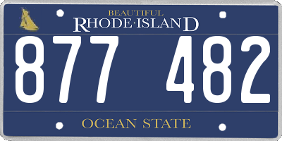 RI license plate 877482