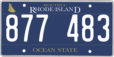 RI license plate 877483
